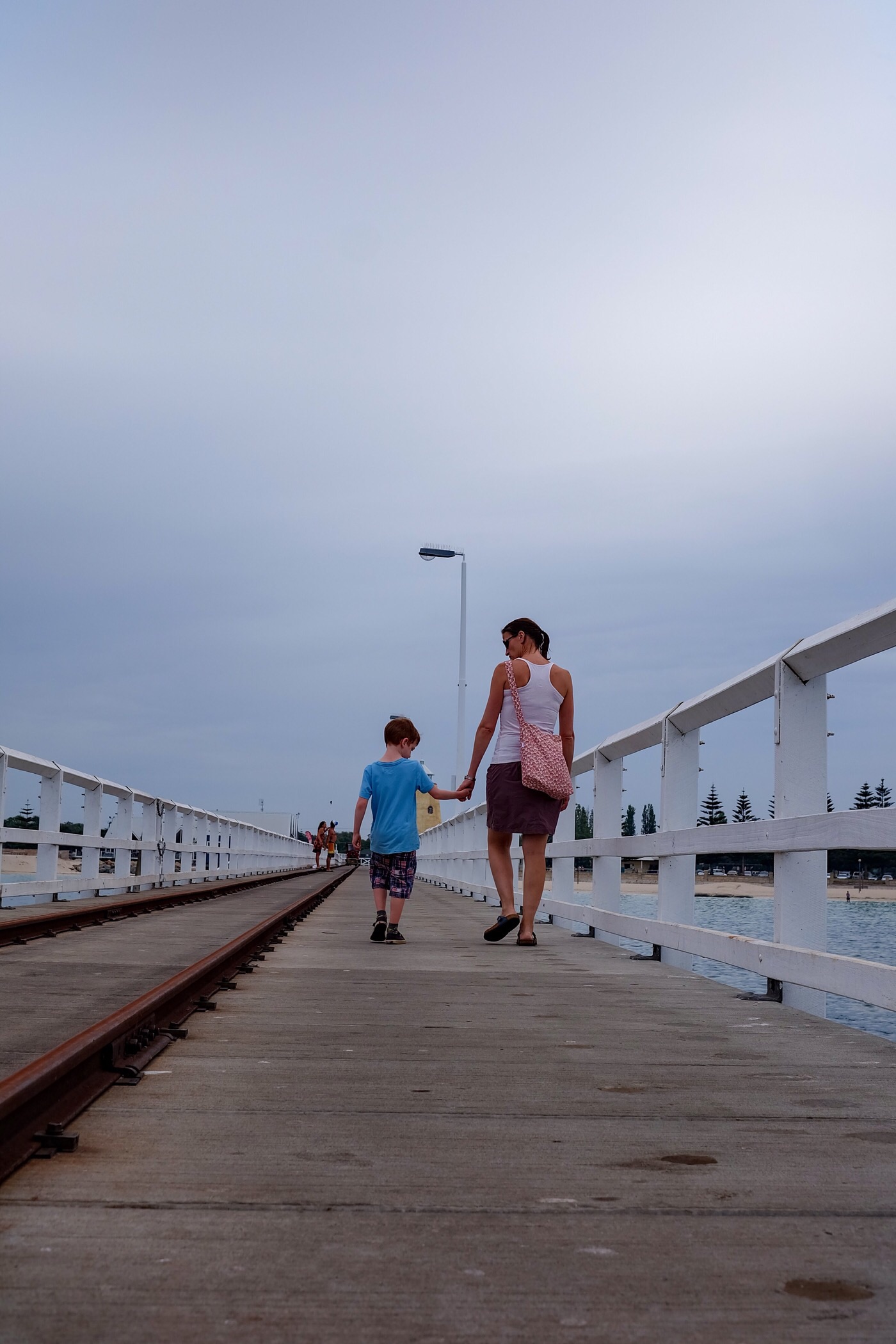 Walking along Busselton jetty — Western Australia