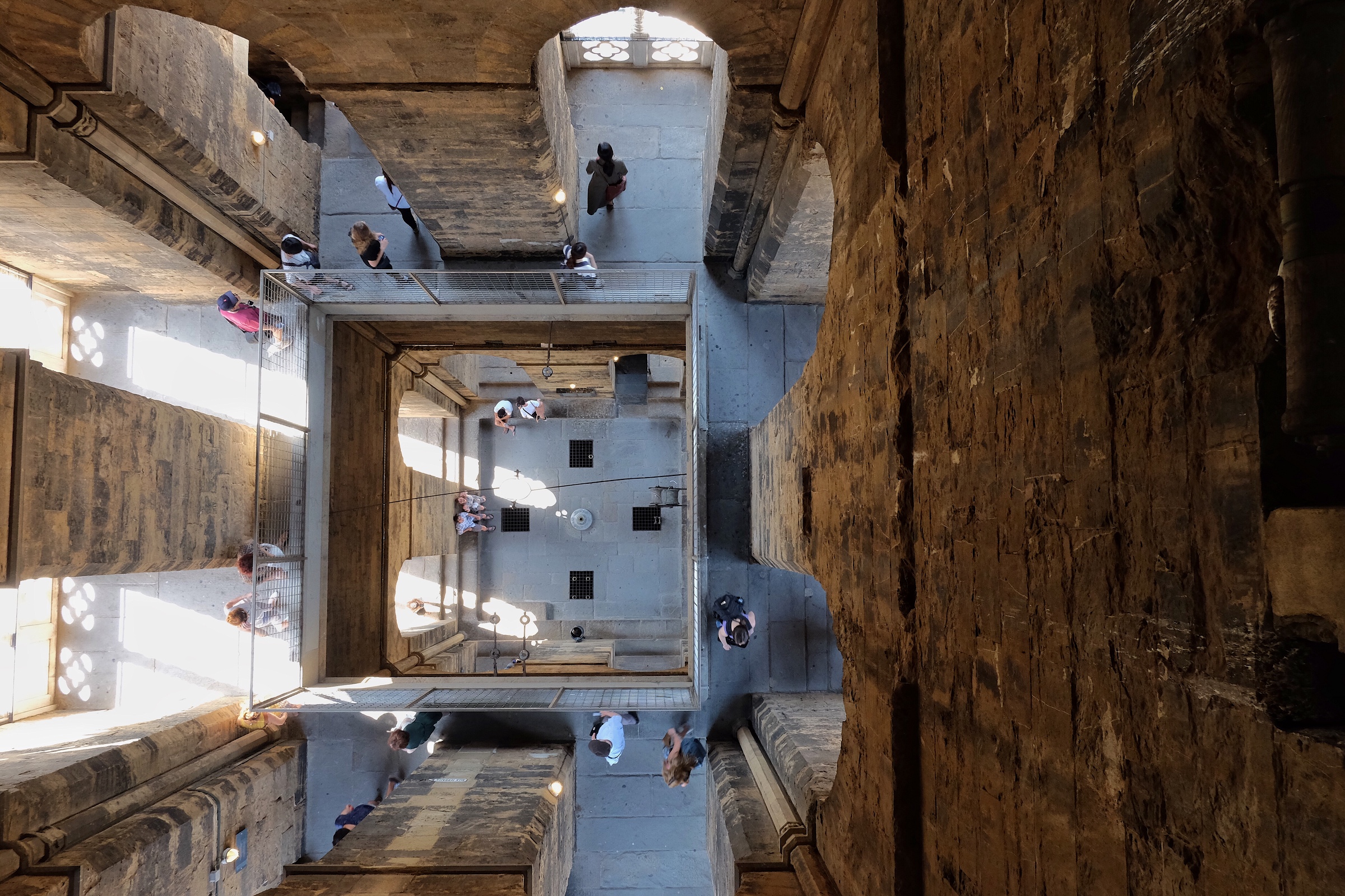 Looking down through the Santa Maria del Fiore Bell Tower.