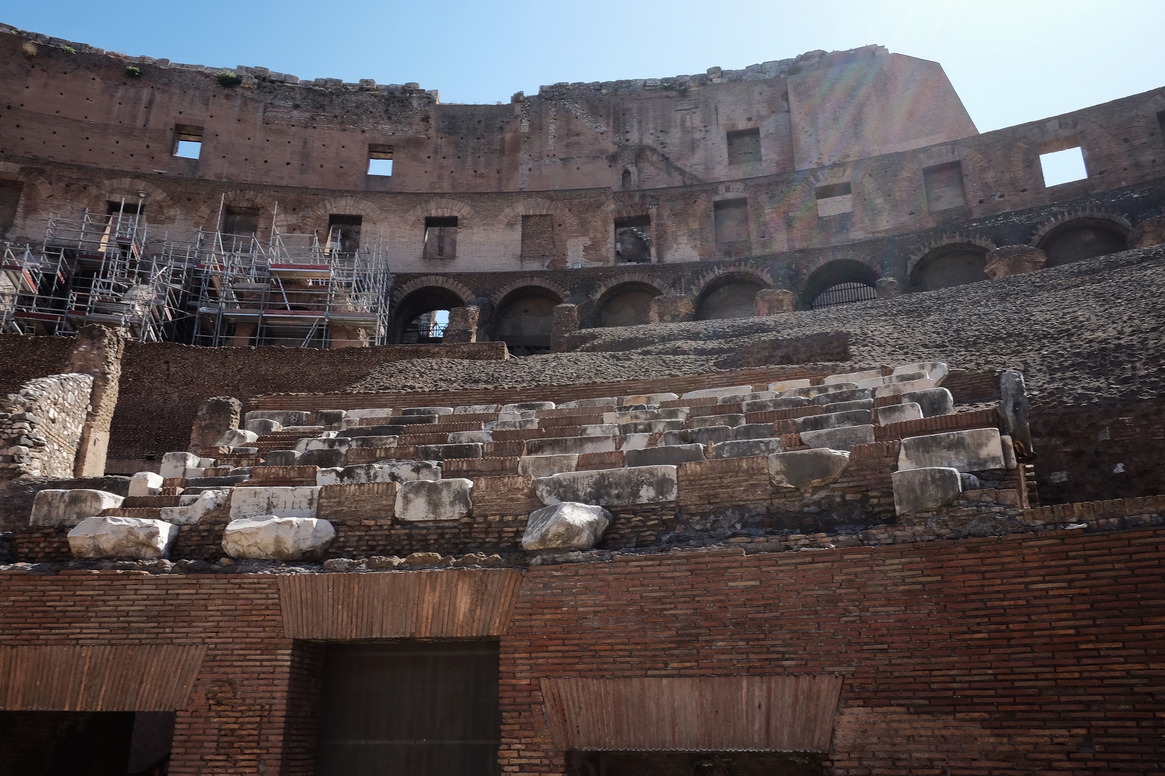 The marble seats of the VIP section which included Roman Senators.