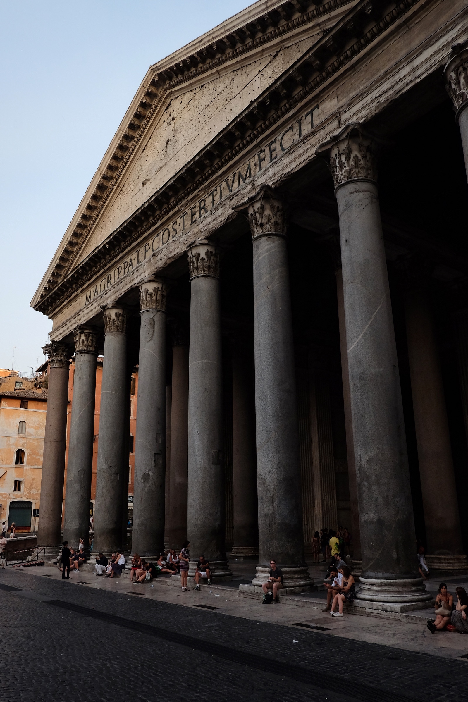 Walking past the Pantheon hunting for more gelato.